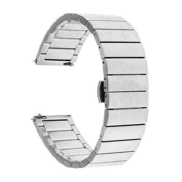 18mm 20mm 22mm Stainless Steel Bracelet Watch Strap with Quick Release Pin W094 Silver 18mm