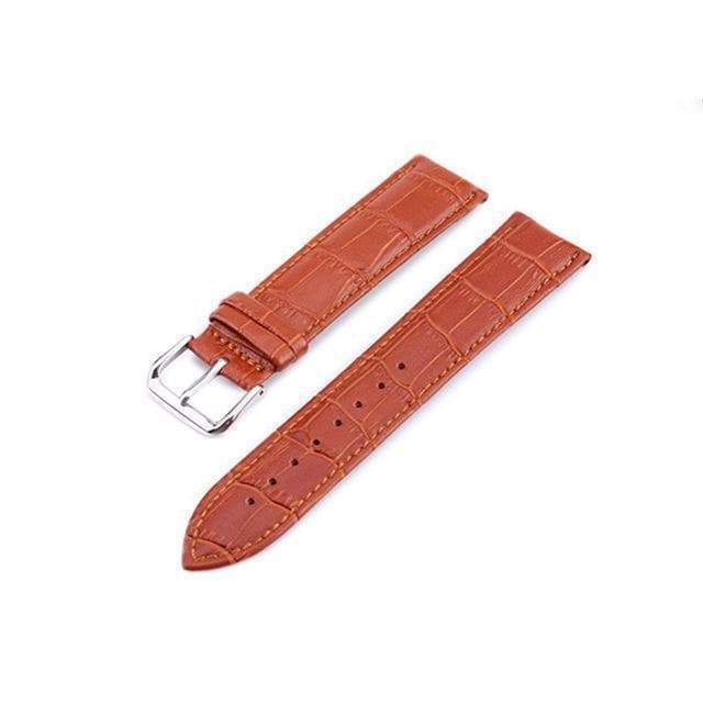 12mm 13mm 14mm 15mm 16mm 17mm 18mm 19mm 20mm 21mm 22mm Leather Watch Strap  [W009] Light Brown / 10mm