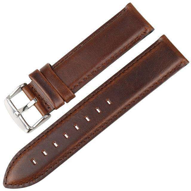 White leather watch band on sale 18mm