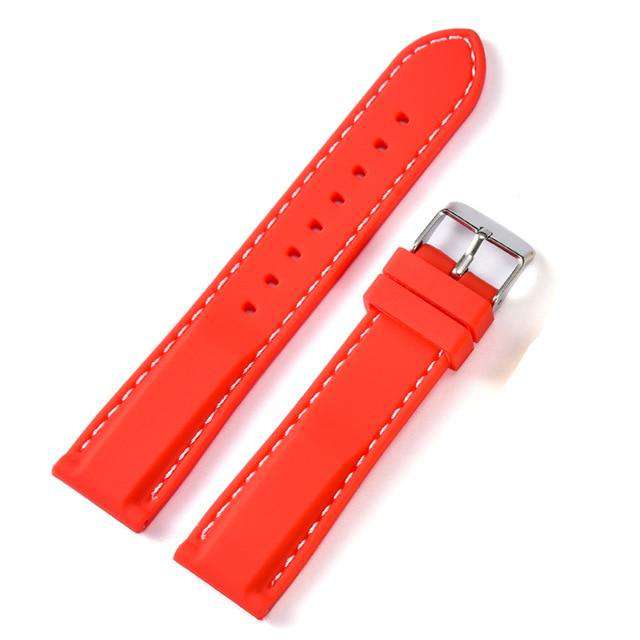 Red rubber watch on sale band