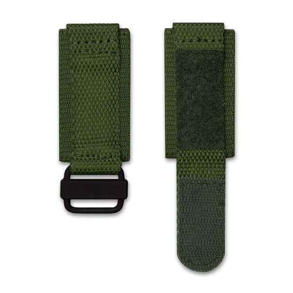 24mm Green / Black Nylon Watch Strap [X]