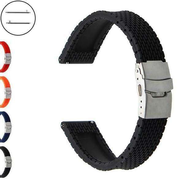 23mm rubber watch online strap